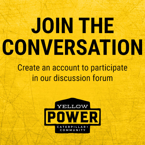 Create a Yellow Power Caterpillar + Community account to participate in our discussion forum