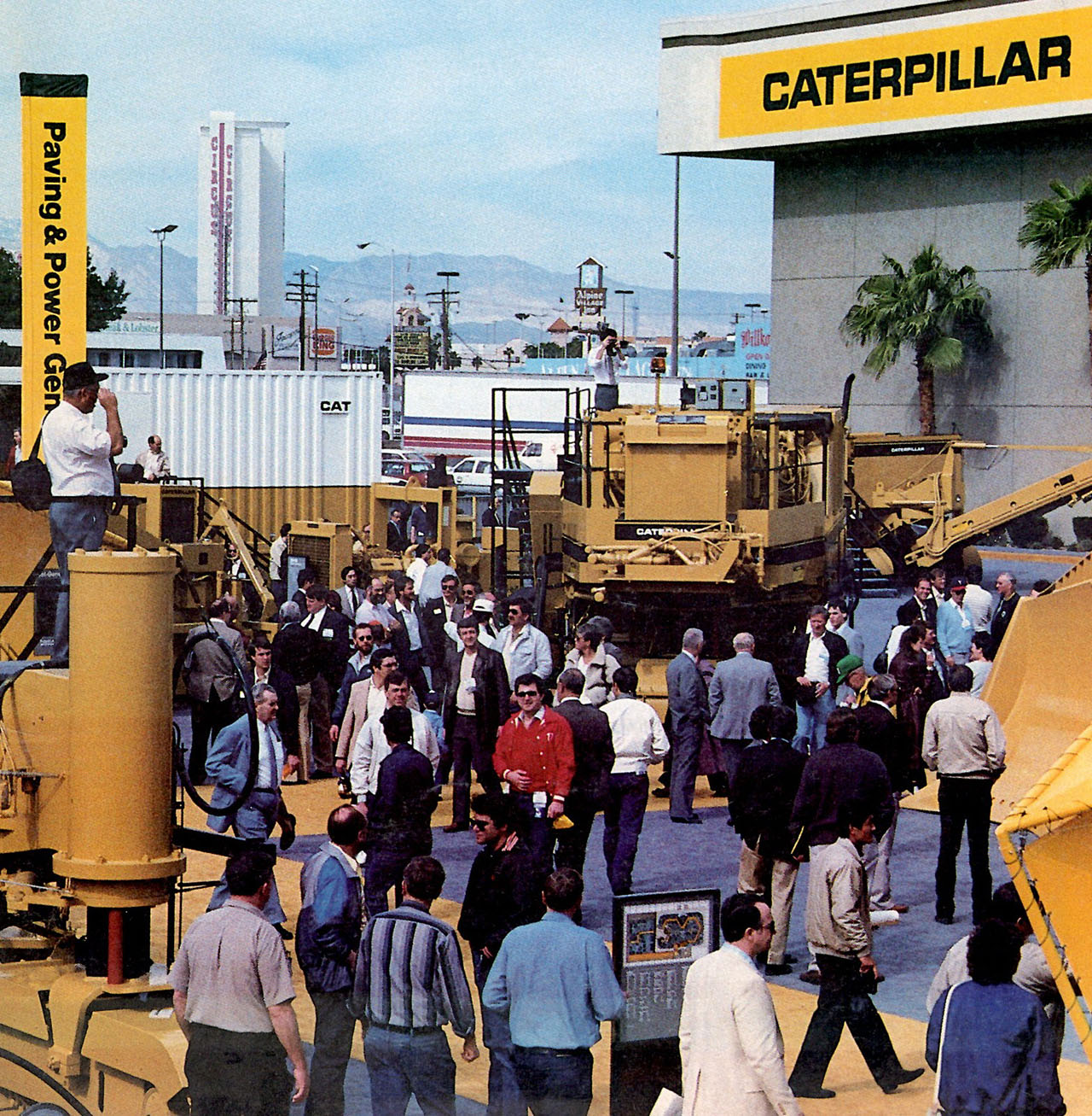 Outdoor display at Conexpo 87 in Las Vegas