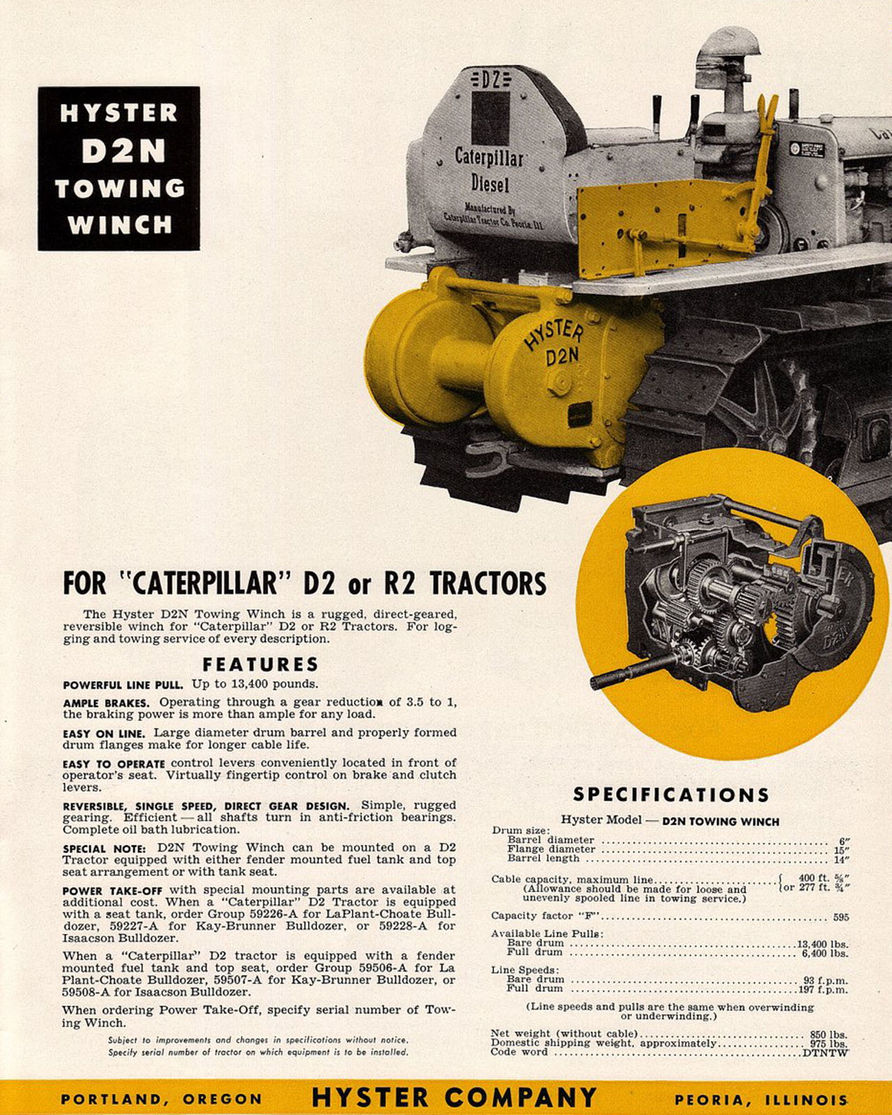 Hyster D2 Towing Winch Ad