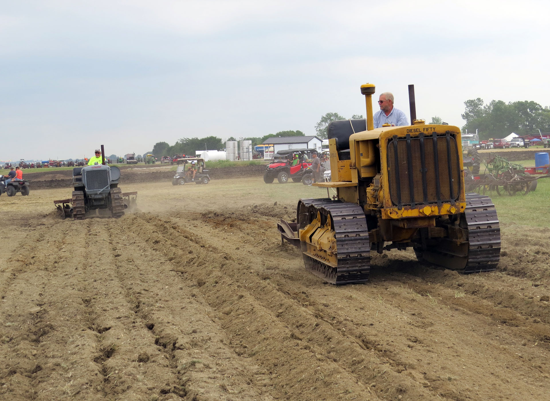 A Diesel Fifty and gas Thirty working the dirt