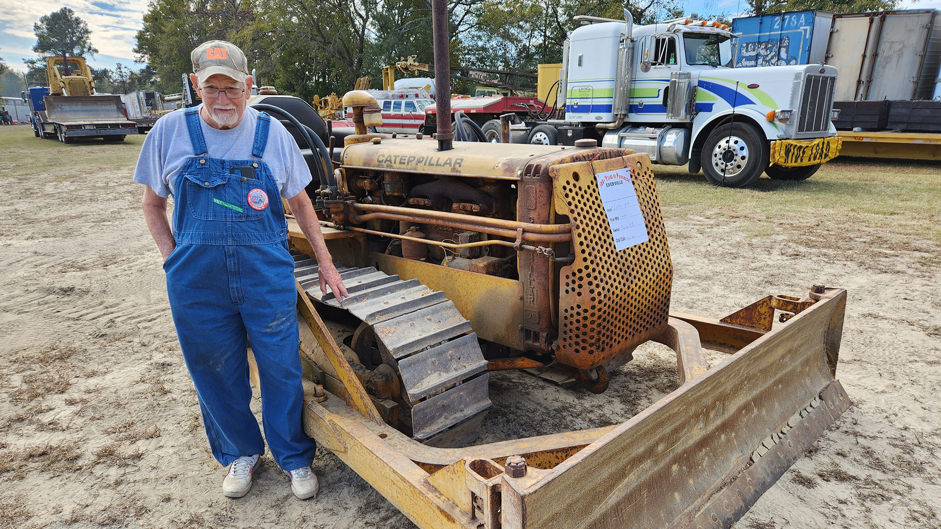 Charles Kelly with a Cat D2 at the 100 Years of Progress show at Ederville in Carthage, NC